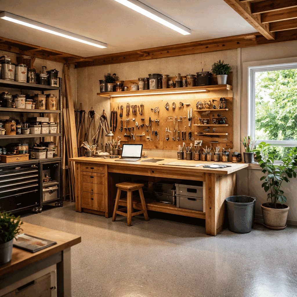 Kako spremeniti garažo v ustvarjalni studio, ki je svetel, topel in uporaben skozi vse leto