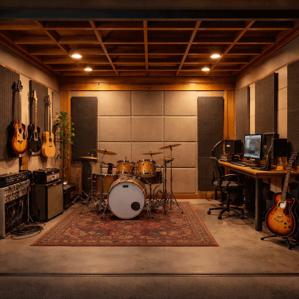 Kako urediti garažo za glasbeni studio brez dragih napak