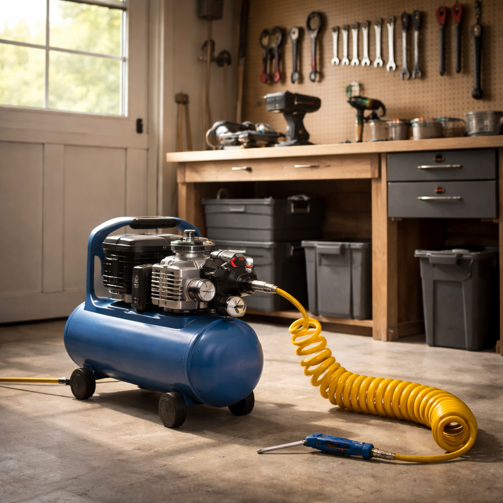 Najboljši kompresorji za domačo garažo v 2026: kako izbrati pravega brez šuma, vlage in razočaranj