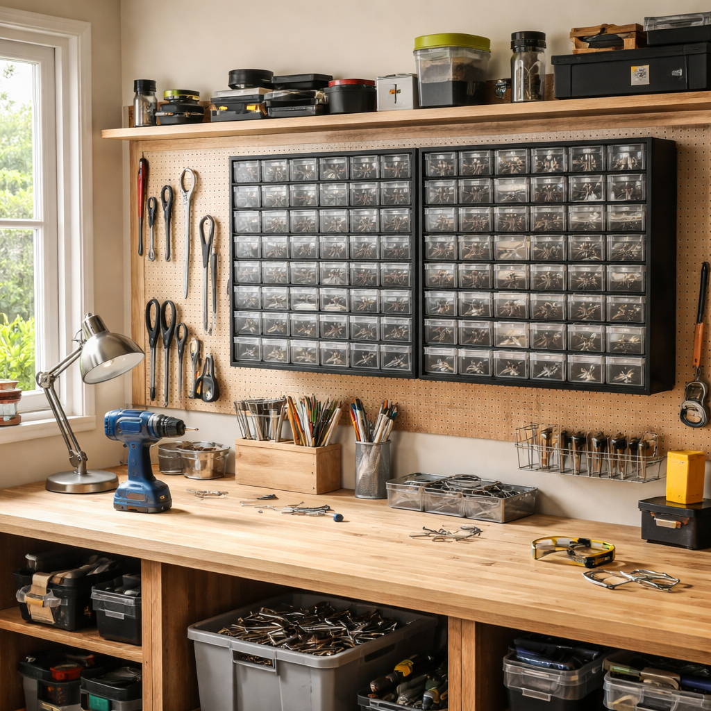 Kako narediti sistem za organizacijo vijakov in drobnega materiala, ki v garaži dejansko zdrži