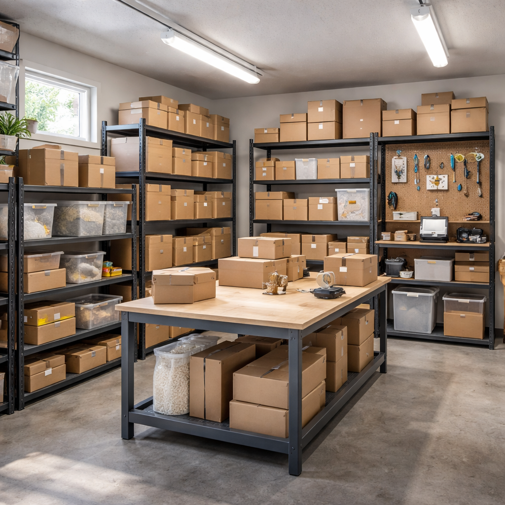 Kako urediti garažo za spletno prodajo in skladiščenje, da postane učinkovit mini logistični center