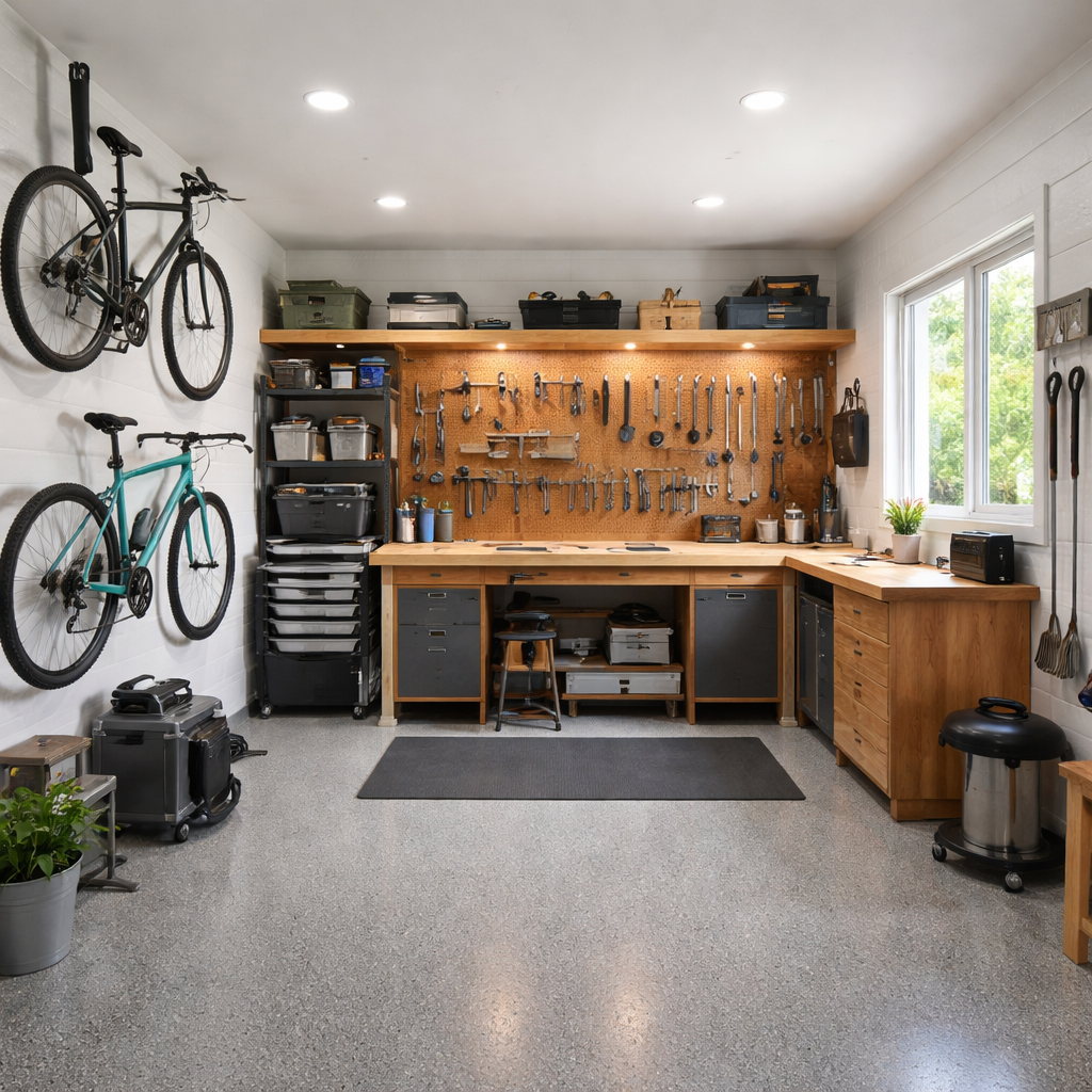 Kako iz garaže narediti prostor, kjer rad preživljaš čas in ne le skladišče