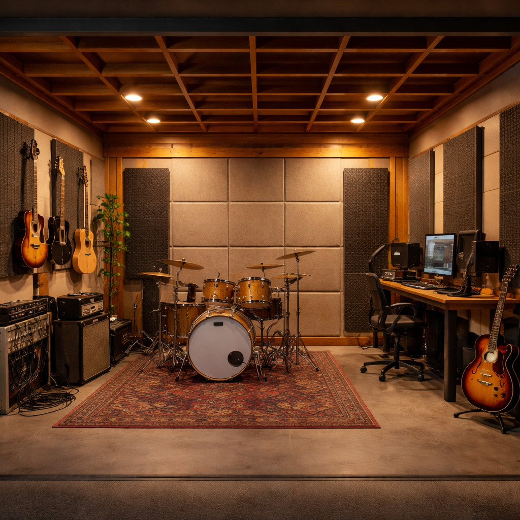 Kako urediti garažo za glasbeni studio brez dragih napak