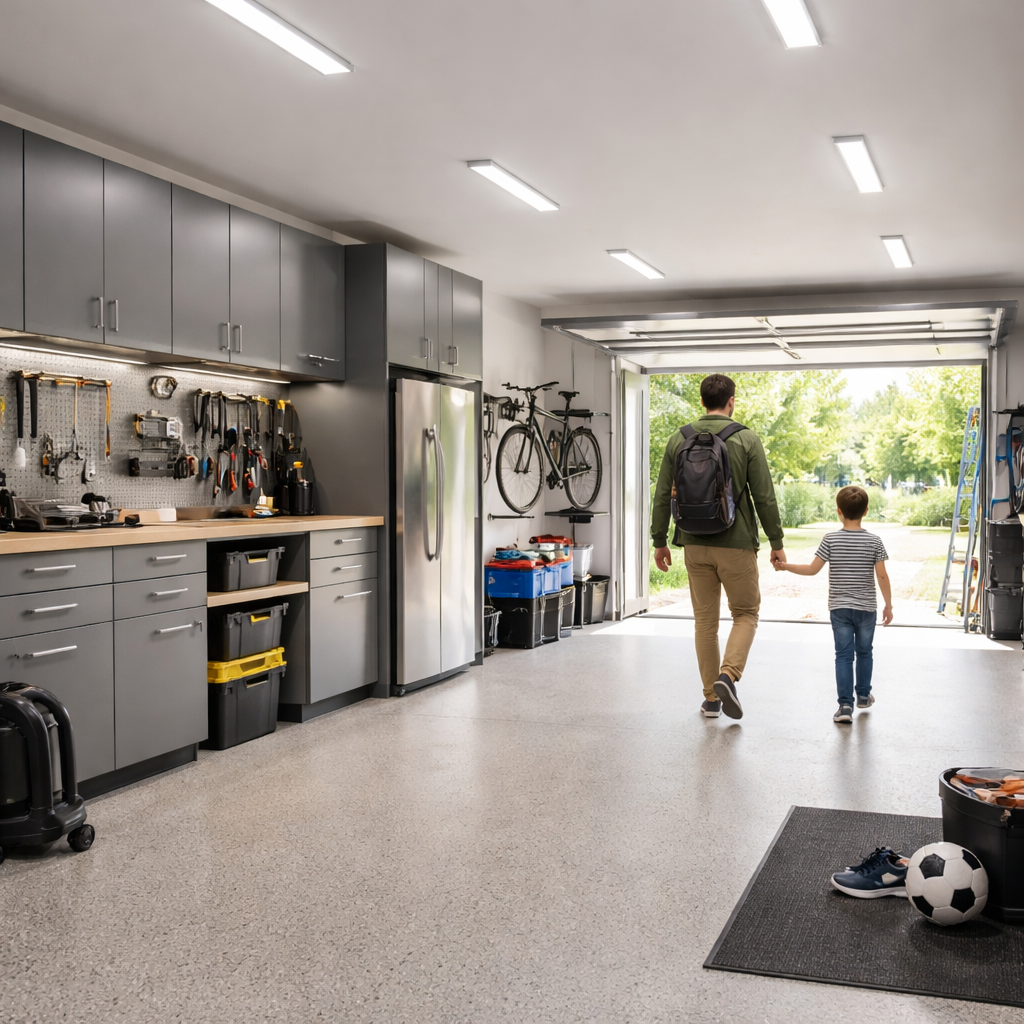 Kako narediti garažo prijazno za otroke brez kompromisov pri varnosti in redu