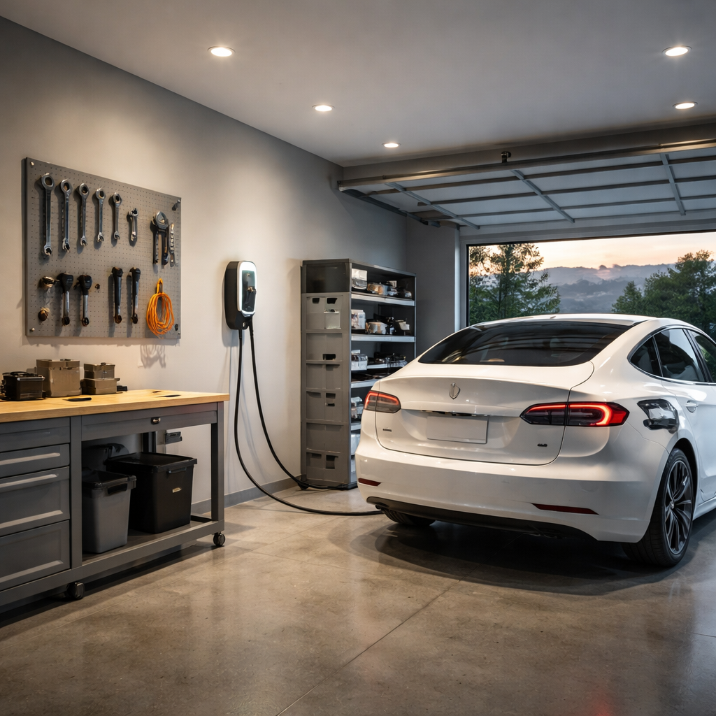 Kako pripraviti garažo za električni avto, da bo polnjenje varno, hitro in brez presenečenj